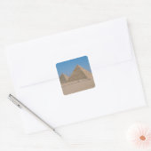 Afrika - Egypte - Caïro - Grote Piramides van Gize Vierkante Sticker (Envelop)