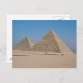 Afrika - Egypte - Caïro - Grote Pyramiden van Giza Briefkaart (Voorkant / Achterkant)