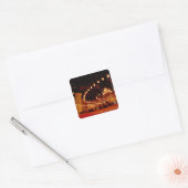 Afrika, Egypte, Caïro, Moskee van Mohammed Ali, De Vierkante Sticker (Envelop)