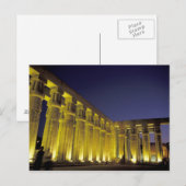 Afrika, Egypte, Luxor. Sun Court of Amenhotep Briefkaart (Voorkant / Achterkant)