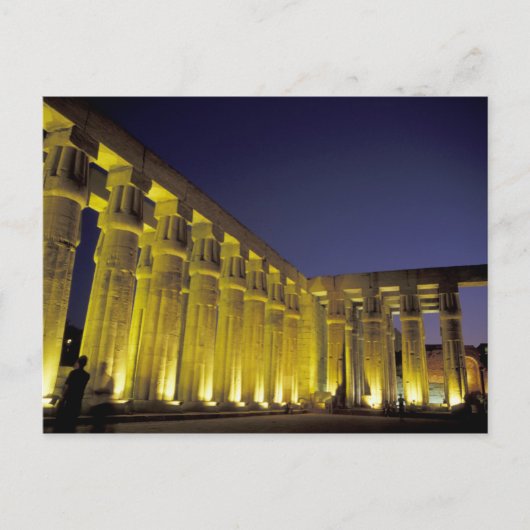 Afrika, Egypte, Luxor. Sun Court of Amenhotep Briefkaart (Voorkant)