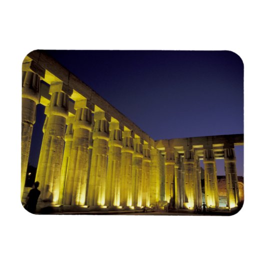 Afrika, Egypte, Luxor. Sun Court of Amenhotep Magneet (Horizontaal)