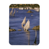 Afrika, Egypte, Opper-Egypte, Aswan. Feluccas Magneet (Verticaal)