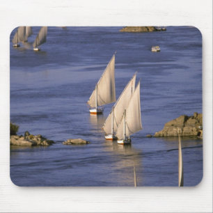 Afrika, Egypte, Opper-Egypte, Aswan. Feluccas Muismat