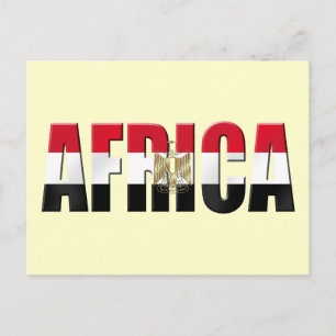 Afrika Egyptisch vlag logo Eagle embleem geschenke Briefkaart