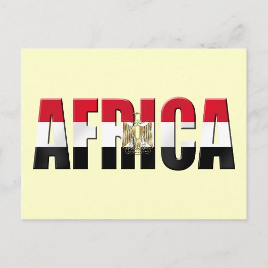 Afrika Egyptisch vlag logo Eagle embleem geschenke Briefkaart (Voorkant)
