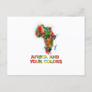 Afrika en je kleuren briefkaart