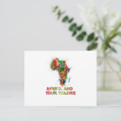 Afrika en je kleuren briefkaart (Staand voorkant)