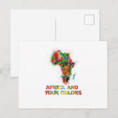Afrika en je kleuren briefkaart (Voorkant / Achterkant)