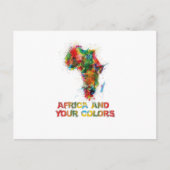 Afrika en je kleuren briefkaart (Voorkant)