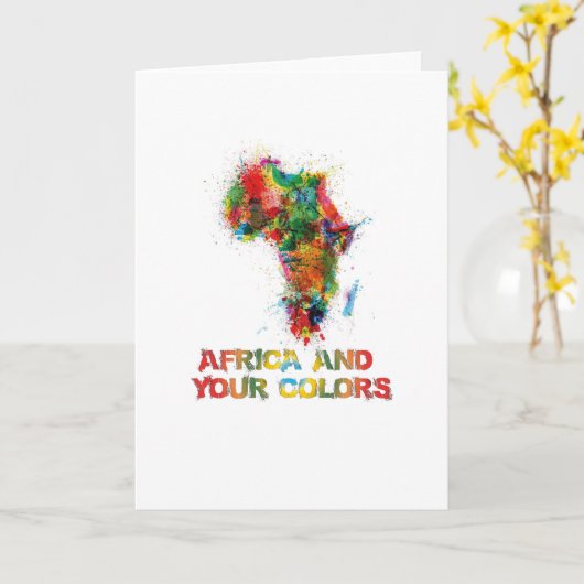 Afrika en je kleuren kaart (Gele Bloem)