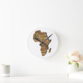Afrika en oude muur ronde klok (Huis)