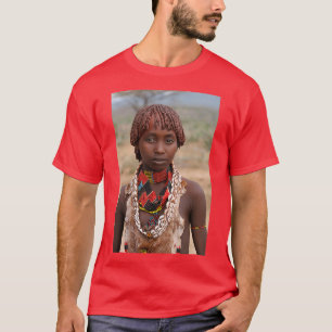 Afrika Ethiopia Omo, Valley Hamer Tribe 2 T-shirt