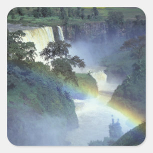 Afrika, Ethiopië, Blauwe Nijl, Cataract. Vierkante Sticker