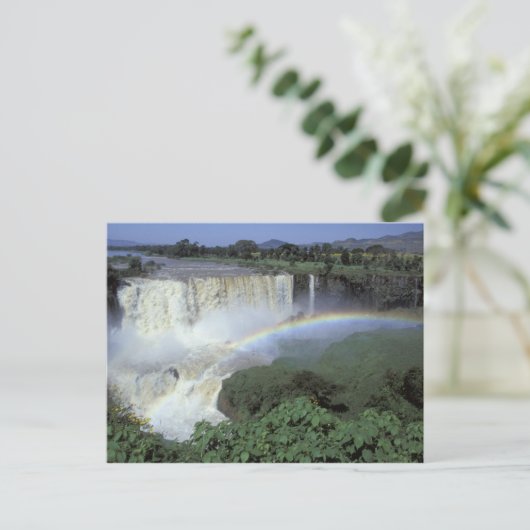 Afrika, Ethiopië, de Blauwe Nijlrivier, Cataract.  Briefkaart (Staand voorkant)