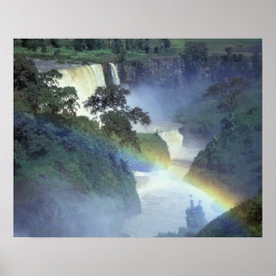 Afrika, Ethiopië, de Blauwe Nijlrivier, Cataract. Poster