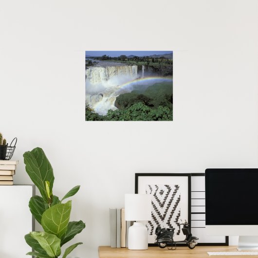 Afrika, Ethiopië, de Blauwe Nijlrivier, Cataract.  Poster (Thuiskantoor)