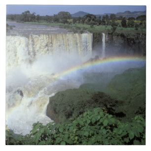 Afrika, Ethiopië, de Blauwe Nijlrivier, Cataract.  Tegeltje