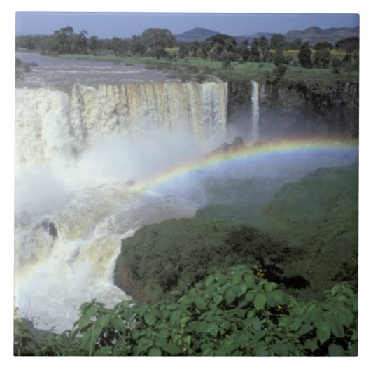 Afrika, Ethiopië, de Blauwe Nijlrivier, Cataract. Tegeltje (Voorkant)