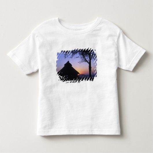Afrika, Ethiopië, de Omo-rivierregio, zonsondergan Kinder Shirts (Voorkant)