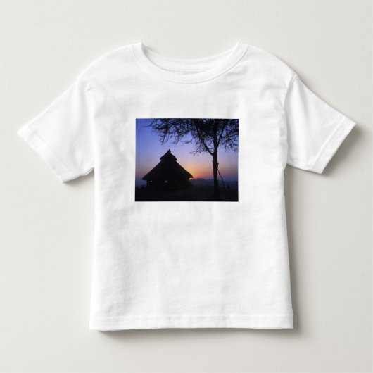 Afrika, Ethiopië, de Omo-rivierregio, zonsondergan Kinder Shirts (Voorkant)