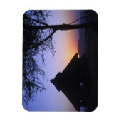 Afrika, Ethiopië, de Omo-rivierregio, zonsondergan Magneet (Verticaal)