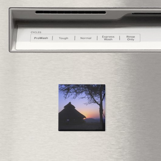 Afrika, Ethiopië, de Omo-rivierregio, zonsondergan Magneet (Insitu (Vaatwasser))