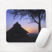 Afrika, Ethiopië, de Omo-rivierregio, zonsondergan Muismat (Met muis)