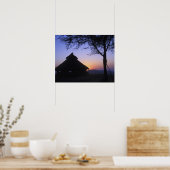 Afrika, Ethiopië, de Omo-rivierregio, zonsondergan Poster (Keuken)