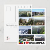 Afrika - Ethiopië - ik hou van - Briefkaart (Voorkant / Achterkant)