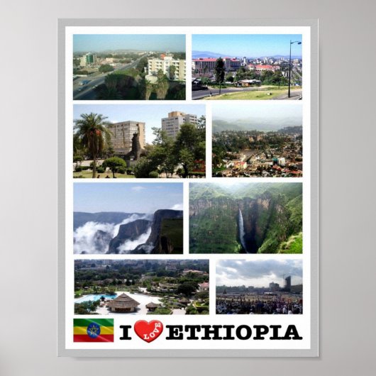 Afrika - Ethiopië - ik hou van - Poster (Voorkant)