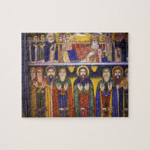 Afrika, Ethiopië. Kunstwerk met afbeeldingen van a Legpuzzel