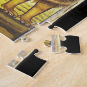 Afrika, Ethiopië. Kunstwerk met Leeuw van Legpuzzel (Zijkant)
