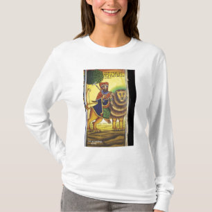 Afrika, Ethiopië. Kunstwerk met Leeuw van T-shirt