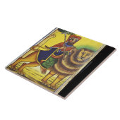 Afrika, Ethiopië. Kunstwerk met Leeuw van Tegeltje (Zijkant)