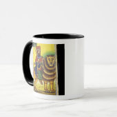 Afrika, Ethiopië. Kunstwerk waarin de leeuw van Mok (Voorkant links)