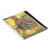 Afrika, Ethiopië. Kunstwerk waarin de leeuw van Notitieblok (Schuin)