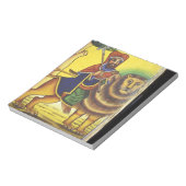 Afrika, Ethiopië. Kunstwerk waarin de leeuw van Notitieblok (Linkerzijde)