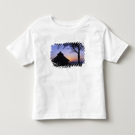 Afrika, Ethiopië, Omo rivier regio, Zonsondergang  Kinder Shirts (Voorkant)