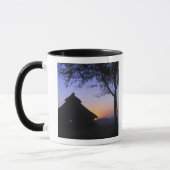 Afrika, Ethiopië, Omo rivier regio, Zonsondergang  Mok (Links)