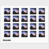 Afrika, Ethiopië, Omo rivierregio, Zonsondergang o Vierkante Sticker (Vel)