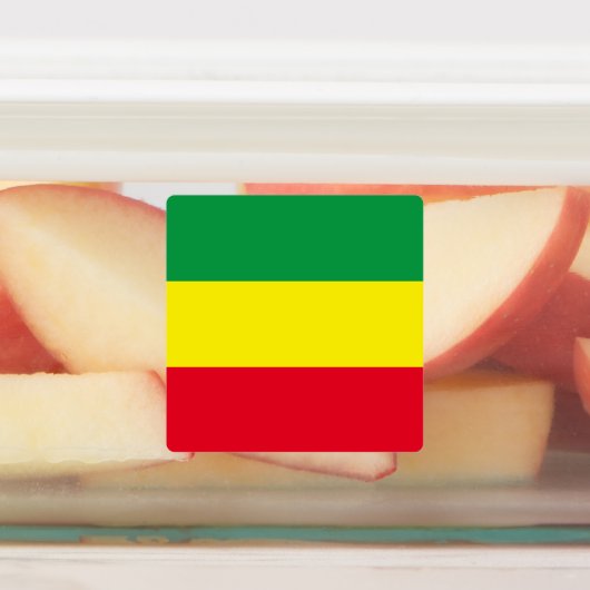Afrika Ethiopië Rasta Vlag Labels (Aangebracht)