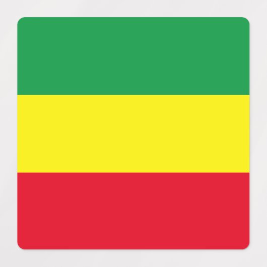 Afrika Ethiopië Rasta Vlag Labels (Design 1)