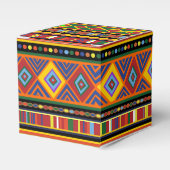 Afrika Etnisch Kunstpatroon Bedankdoosjes (Voorkant Zijde)