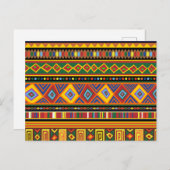 Afrika Etnisch Kunstpatroon Briefkaart (Voorkant / Achterkant)
