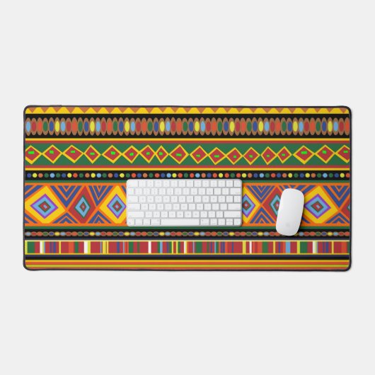 Afrika Etnisch Kunstpatroon Bureaumat (Keyboard & Muis)