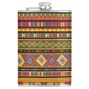 Afrika Etnisch Kunstpatroon Heupfles