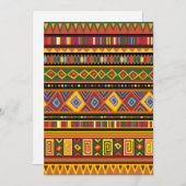 Afrika Etnisch Kunstpatroon Kaart (Voorkant / Achterkant)