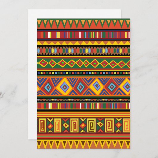 Afrika Etnisch Kunstpatroon Kaart (Voorkant / Achterkant)
