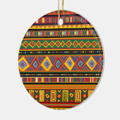 Afrika Etnisch Kunstpatroon Keramisch Ornament (Links)